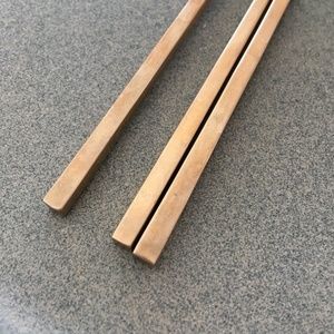 Silver Brass solid metal chopsticks pair and extra 3x hairstick